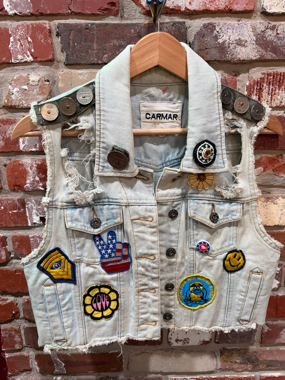Carmar Embellished Denim Vest
