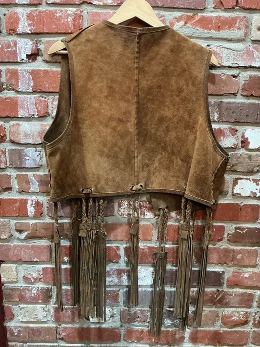 Suede Woodstock Vest