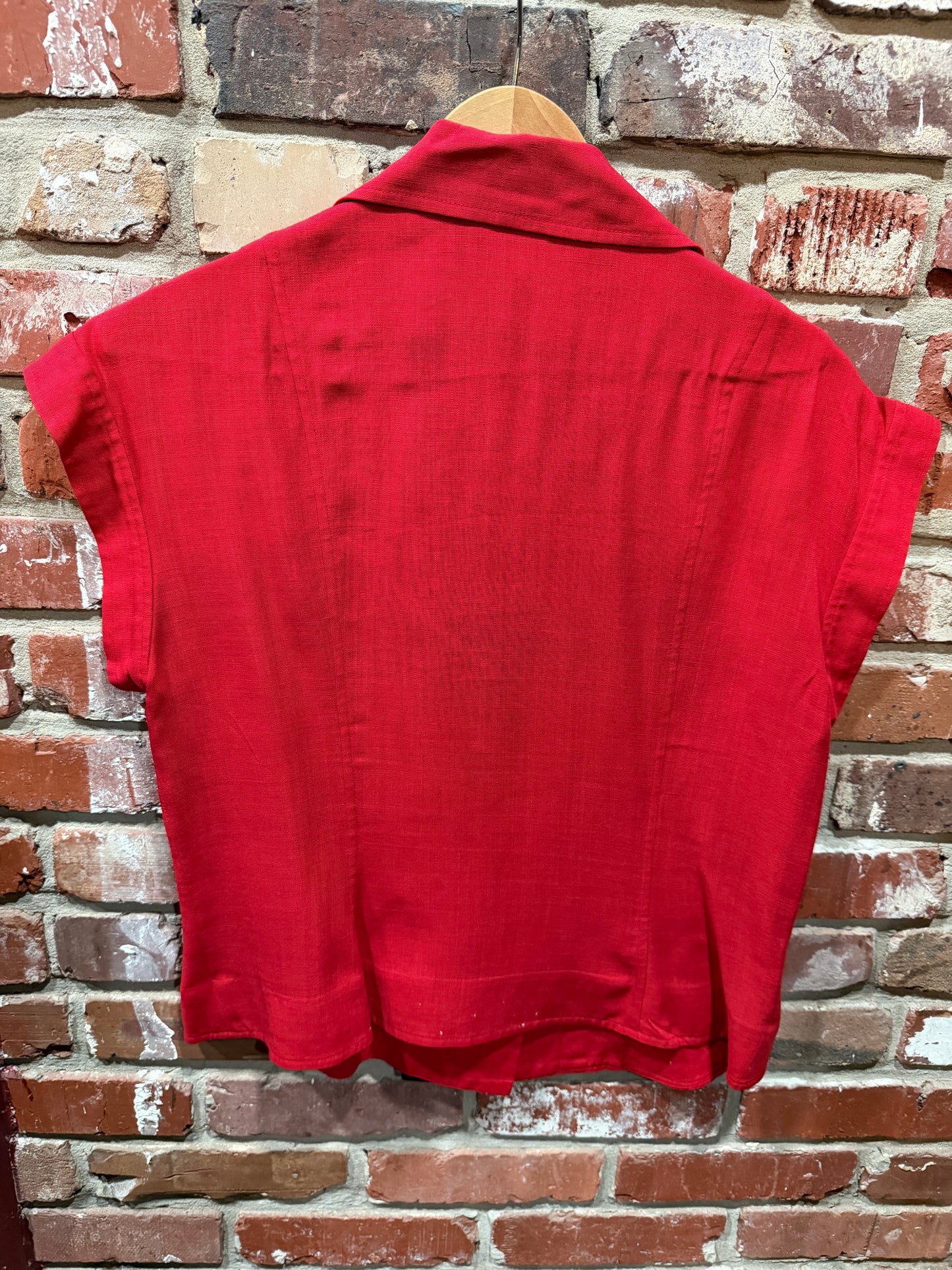 Albert Nipon Red Shirt