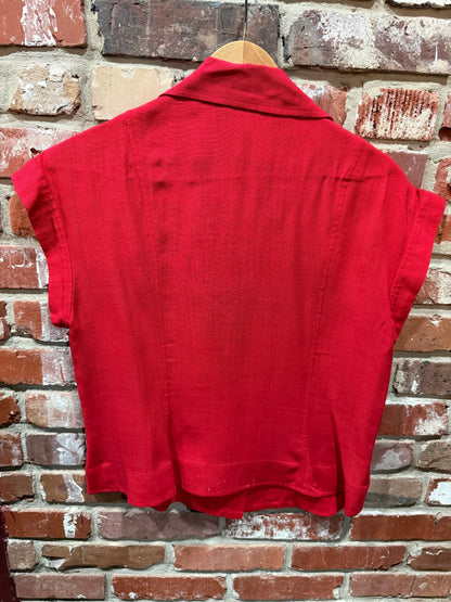 Albert Nipon Red Shirt