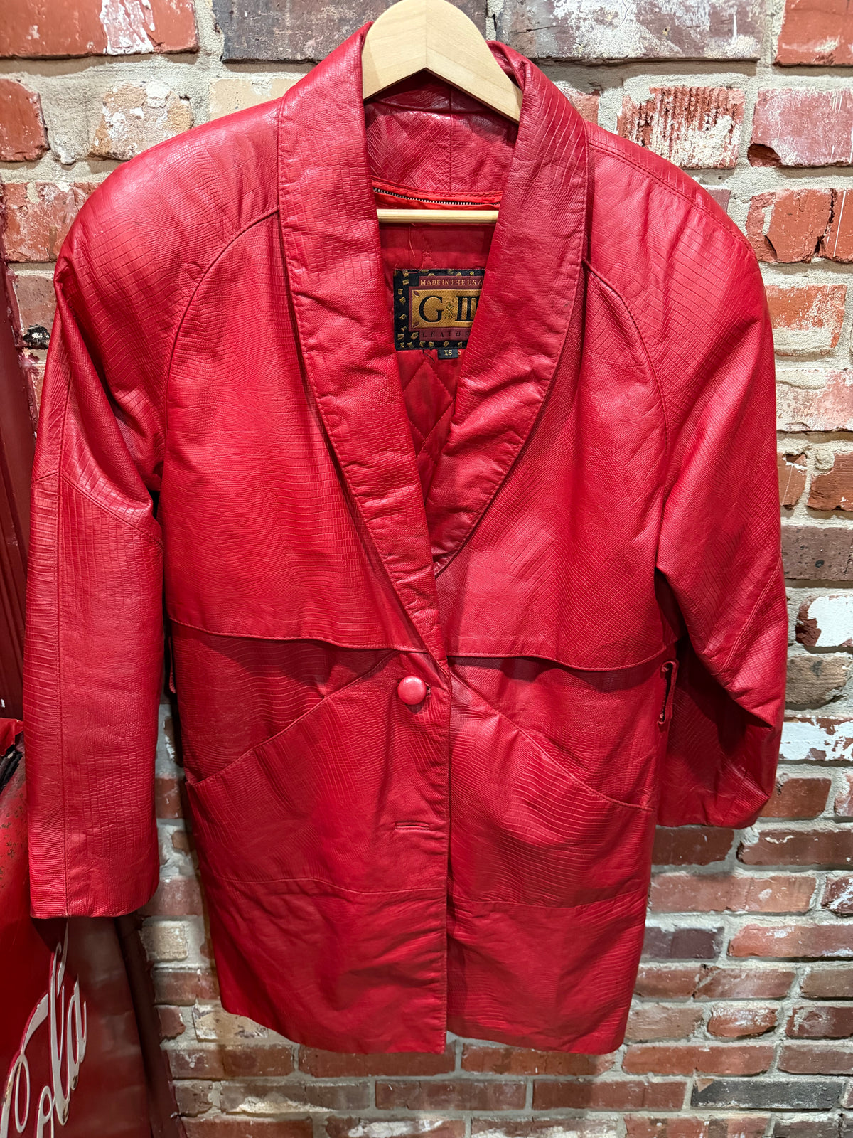 G III Red Leather Jacket
