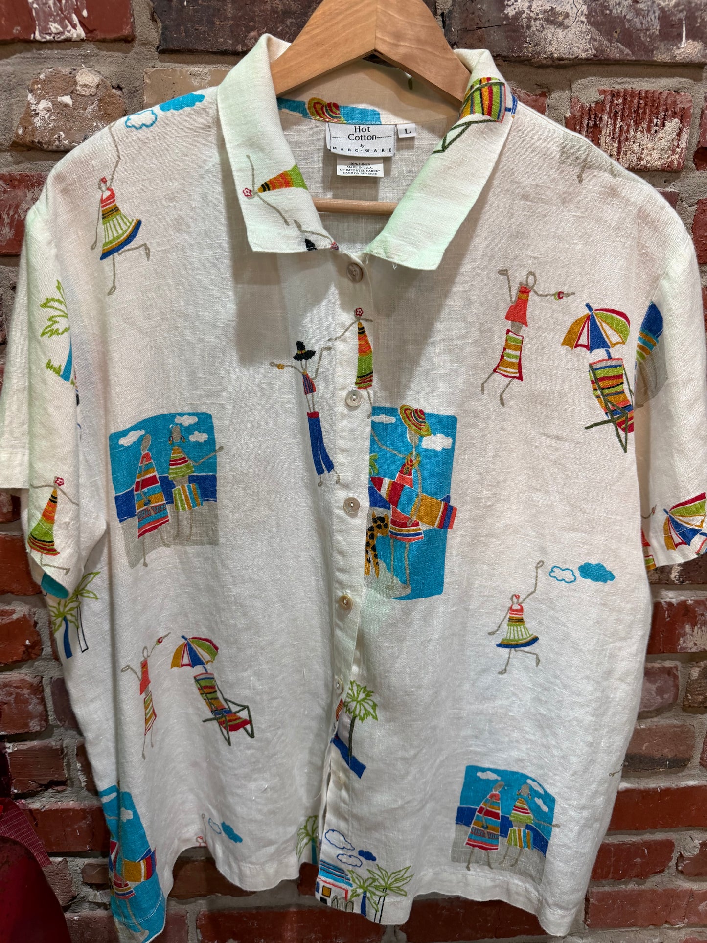 Hot Cotton Novelty Summer Print Shirt