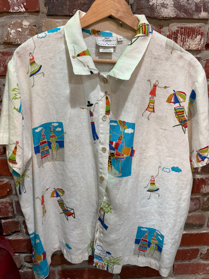 Hot Cotton Novelty Summer Print Shirt