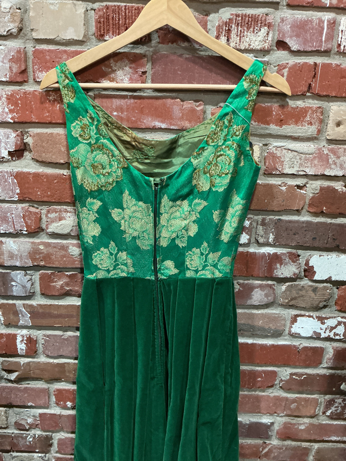 Green Floral Bust Dress