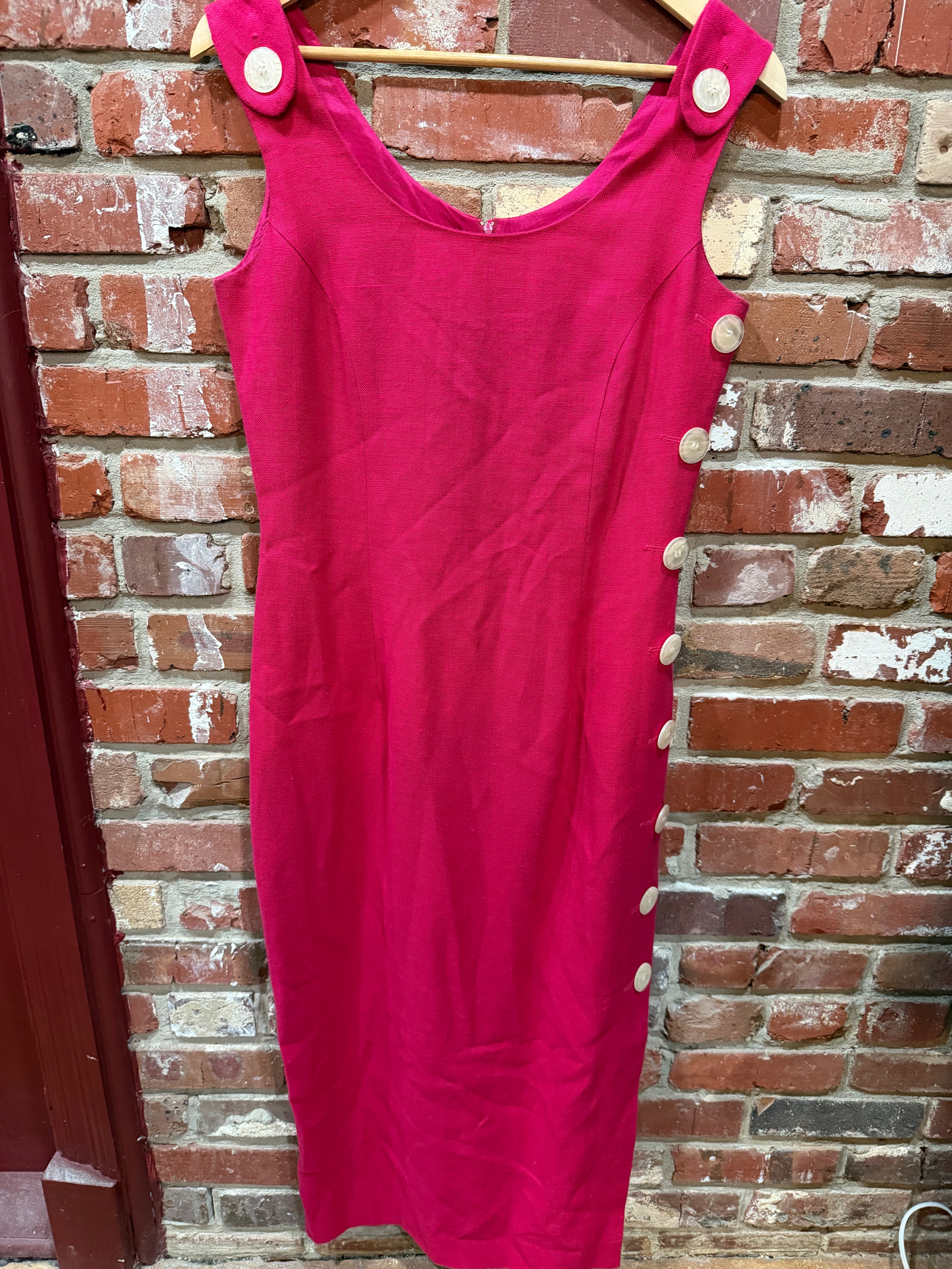 Santa Fe Pink Linen Dress