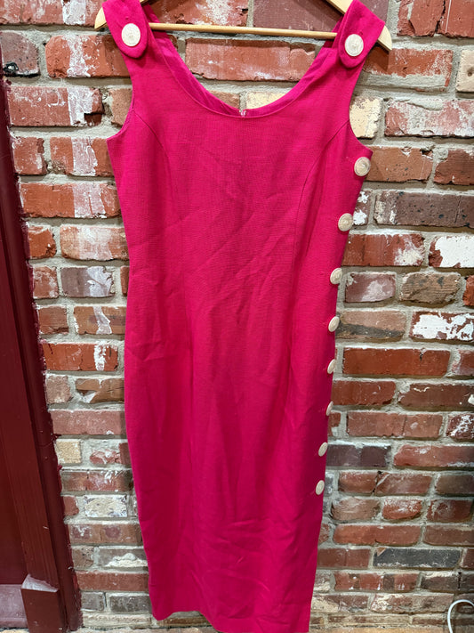 Santa Fe Pink Linen Dress