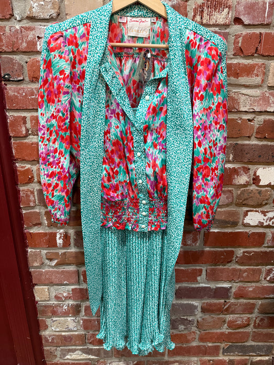 Susan Freis Blouse & Dress Set
