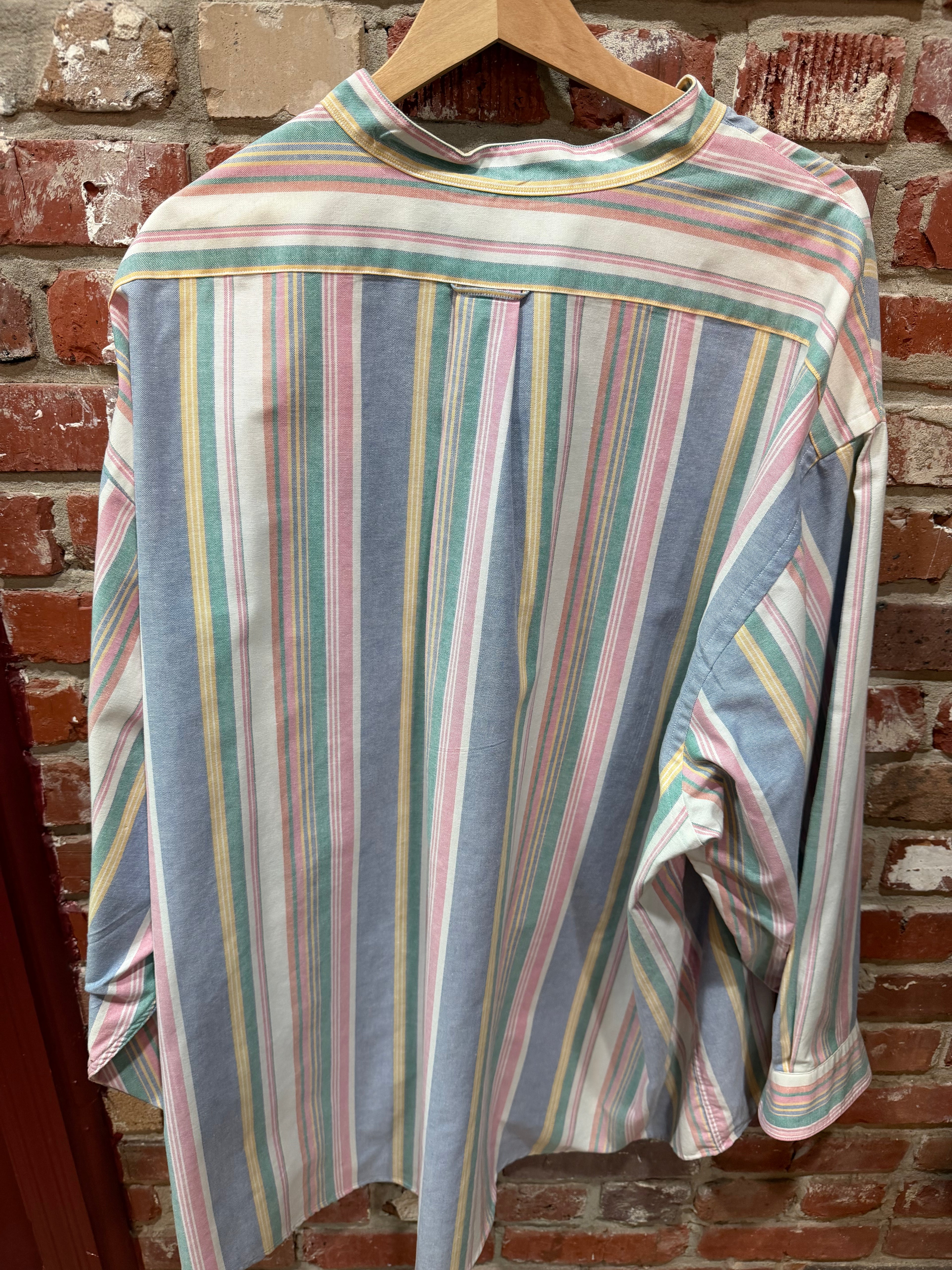 King Size Pastel Stripe Button Down