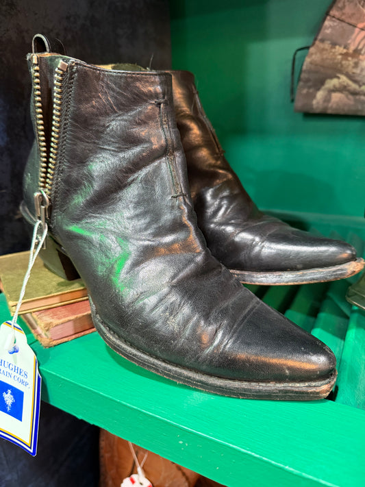 Frye Black Zipper Booties
