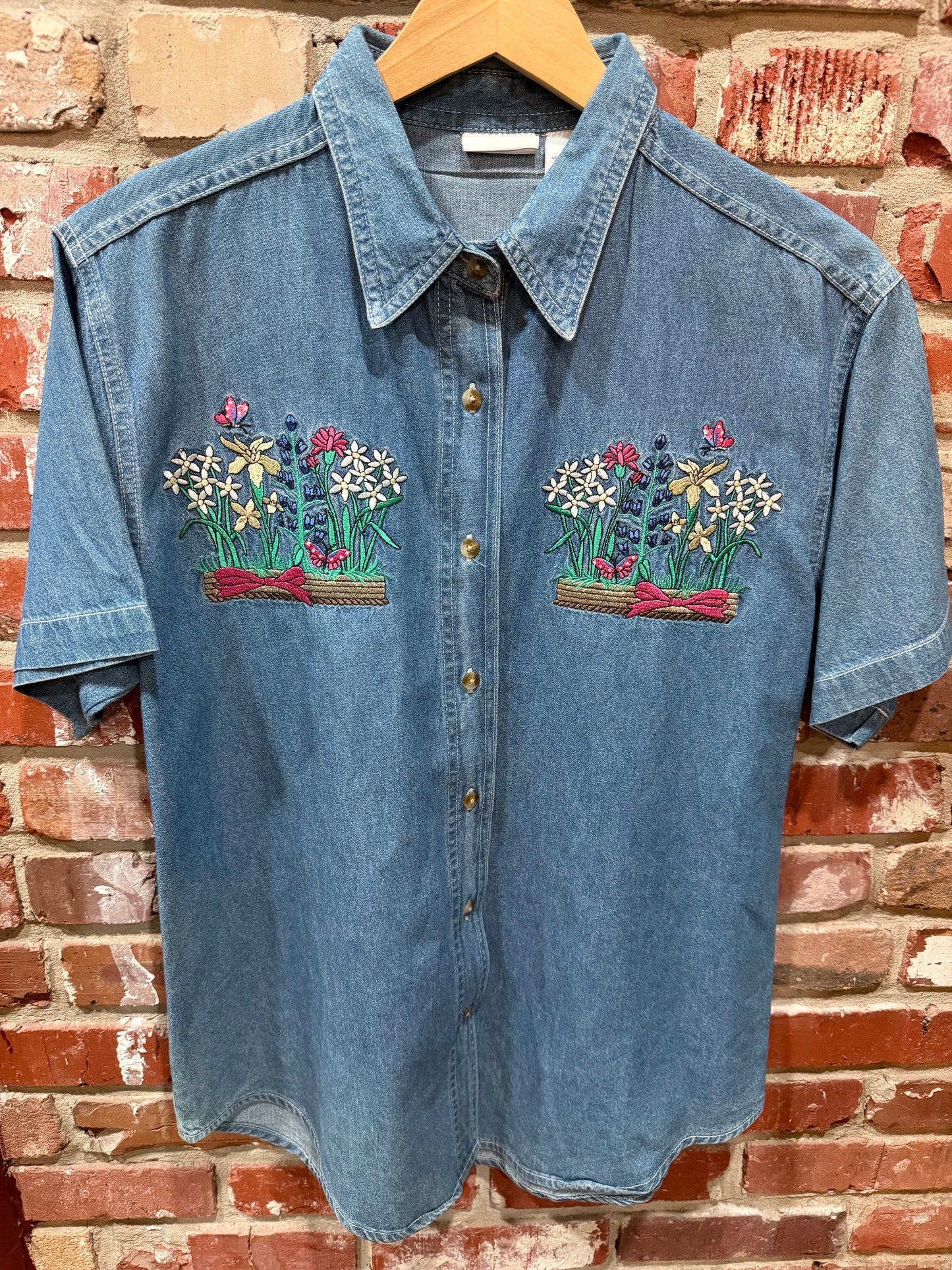 Bobbie Brooks Denim Flower Shirt