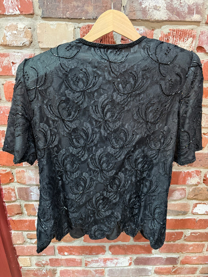Laurence Kazar Beaded Blouse