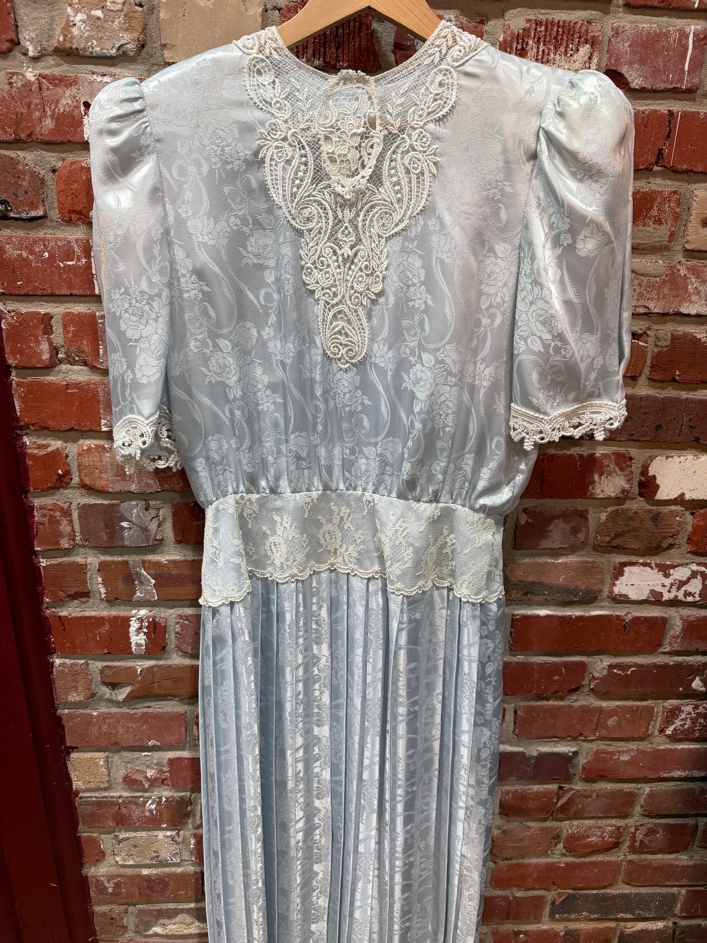 Scott McClintock Blue Lace & Pleated Dress