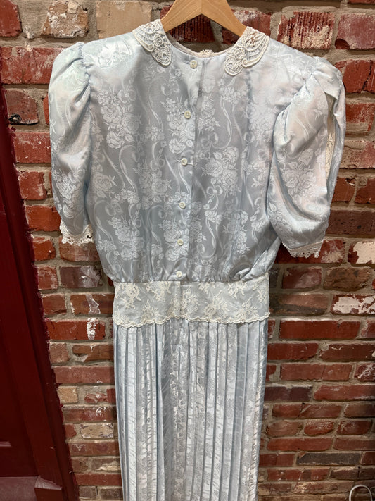 Scott McClintock Blue Lace & Pleated Dress