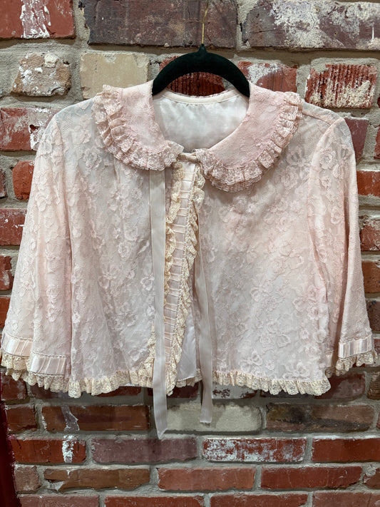 Odette Barsa Pink Lace Shawl