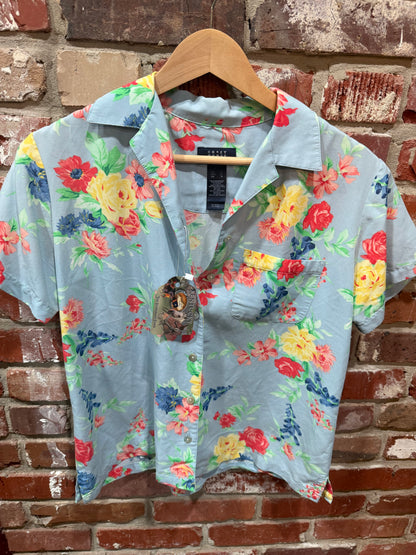 Crazy Horse Floral Button-Up