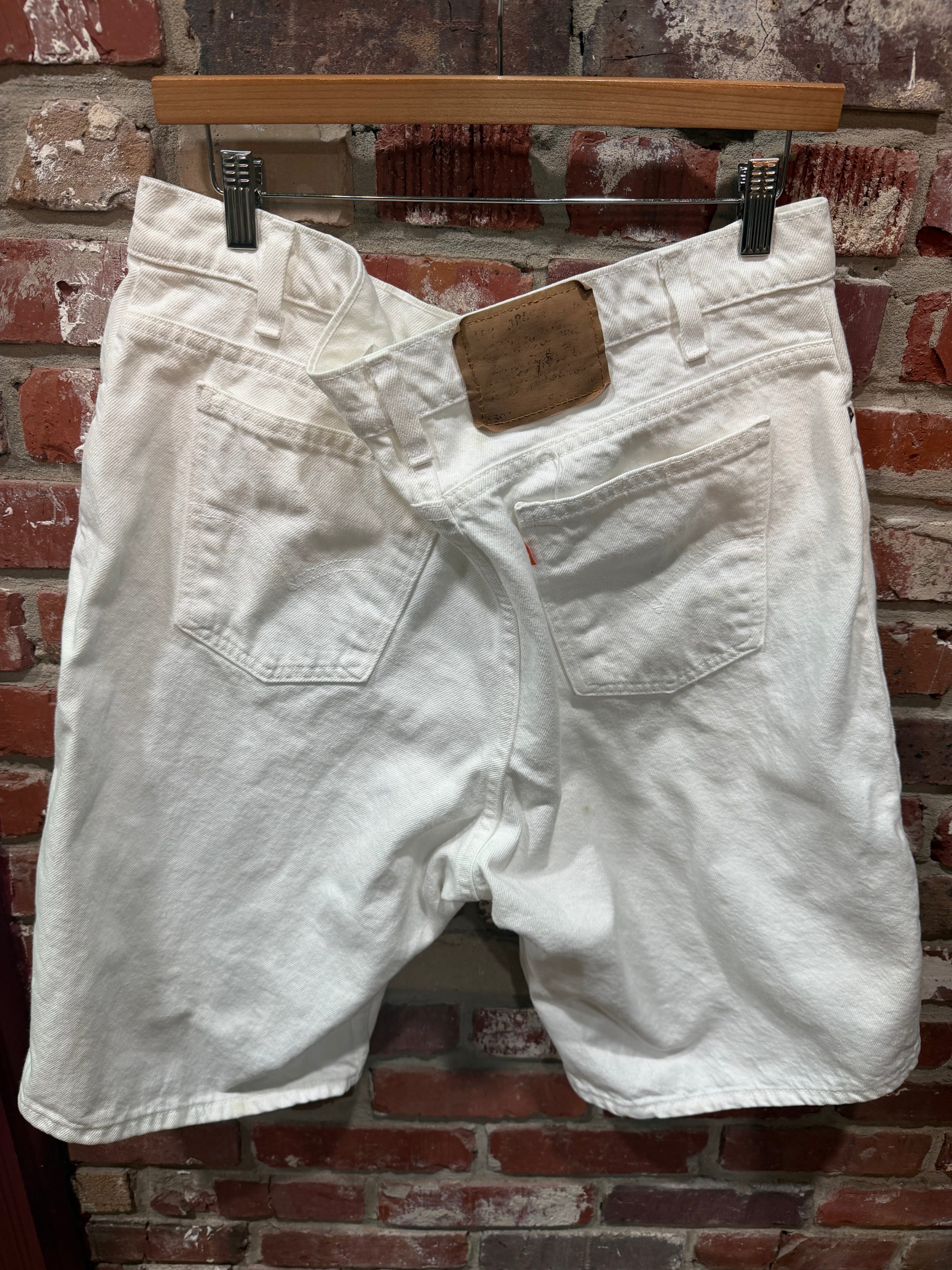 Lee White Denim Shorts