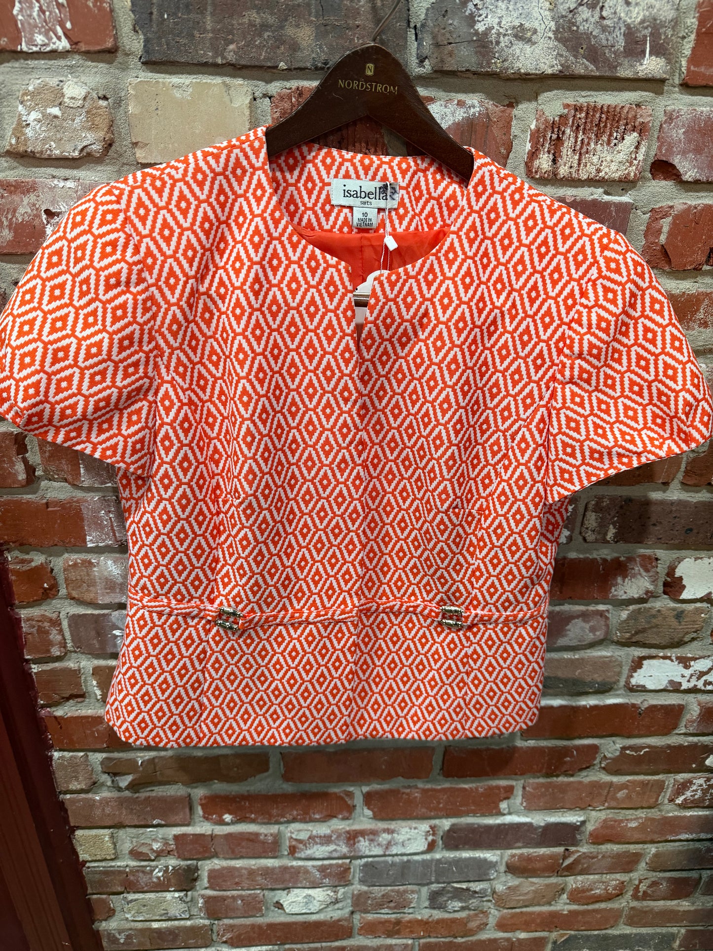 Isabella Structured Orange Top