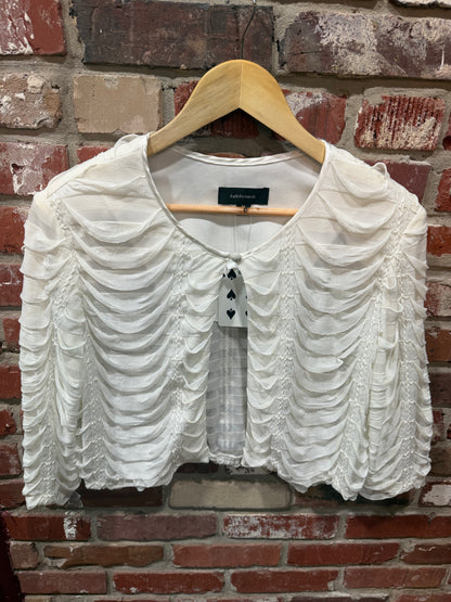 R&M Richards Sheer Chiffon Shrug Top