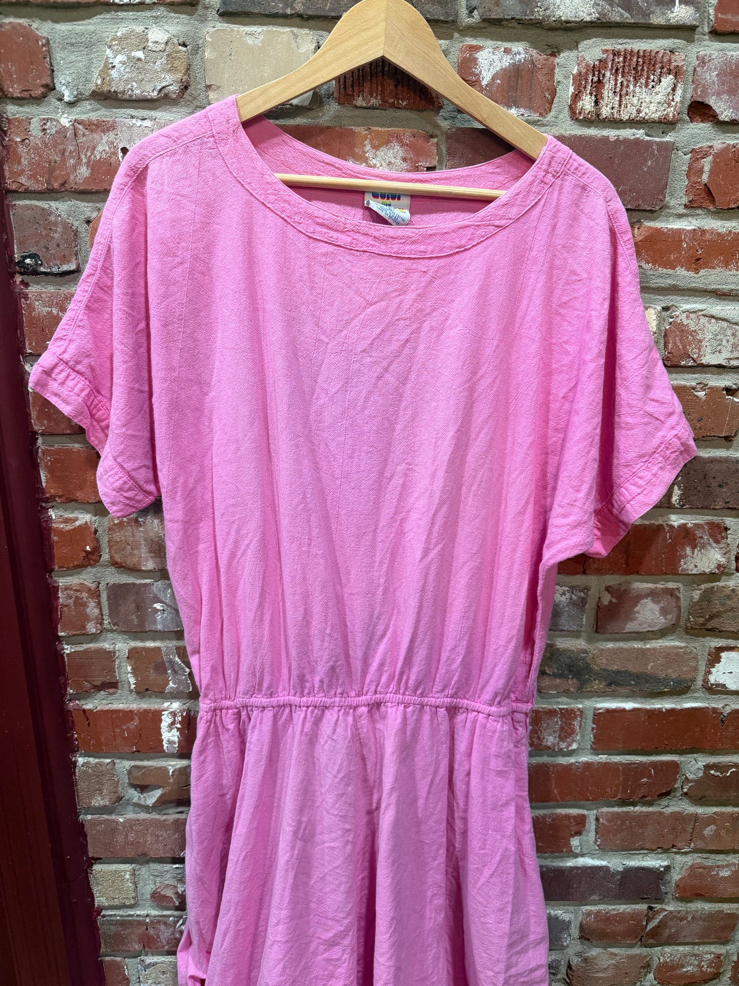 Color Me Cotton Fish Print, Pink Dress