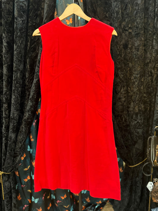 Red Velvet Sheath Dress