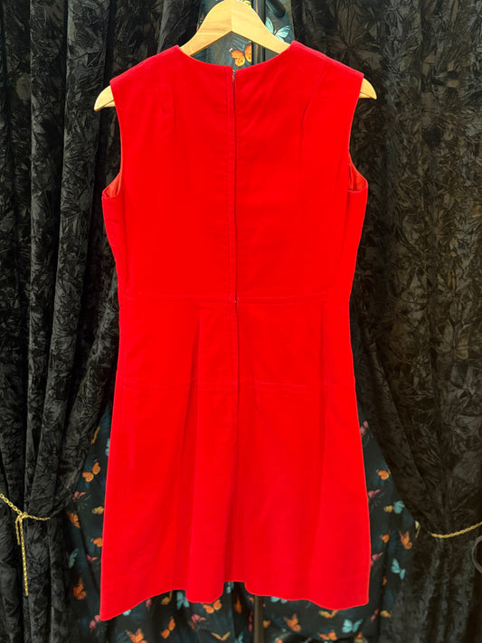Red Velvet Sheath Dress