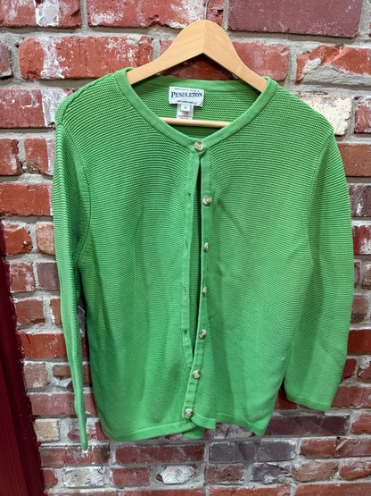 Green Pendleton Cardigan