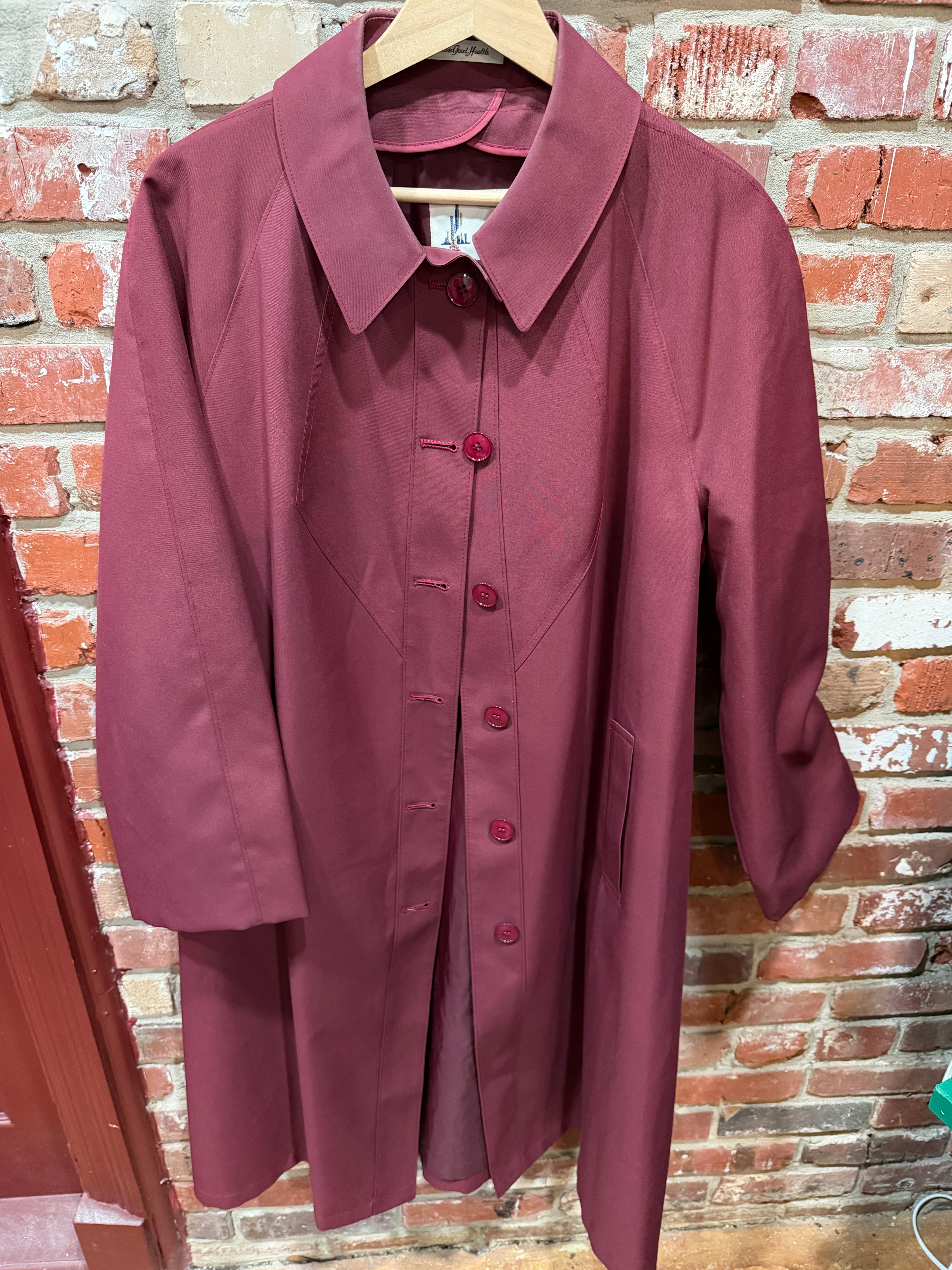 Misty Harbor Burgundy Blazer Coat
