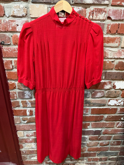 Popi Victorian-Inspired Red Day Dress