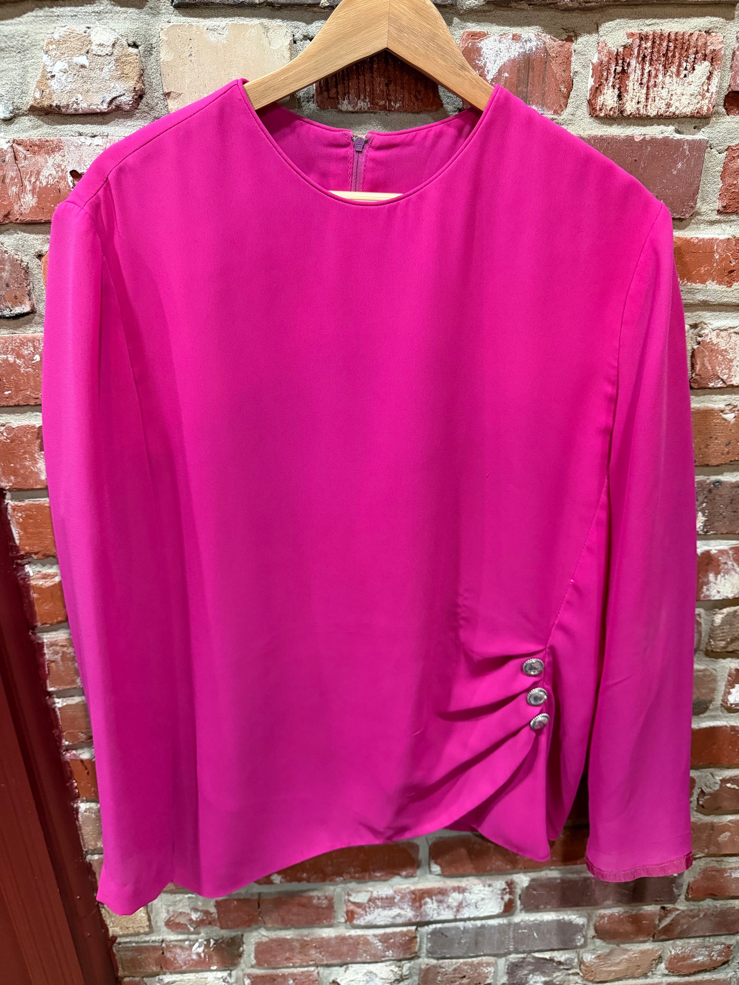 Henry Lee Pink Button Top