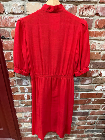 Popi Victorian-Inspired Red Day Dress