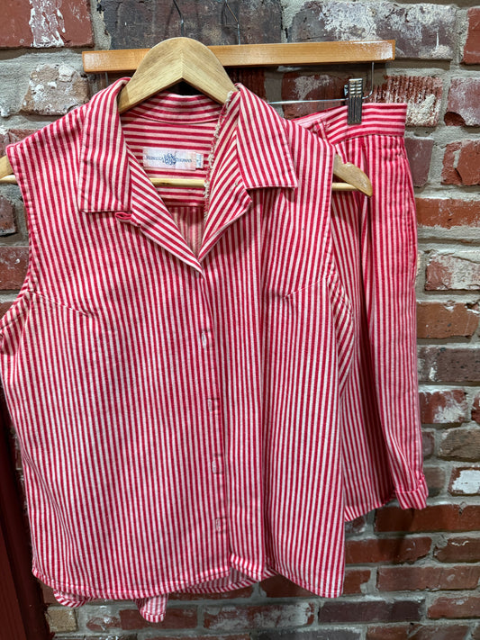 Rebecca Thomas Red/White Stripe Set