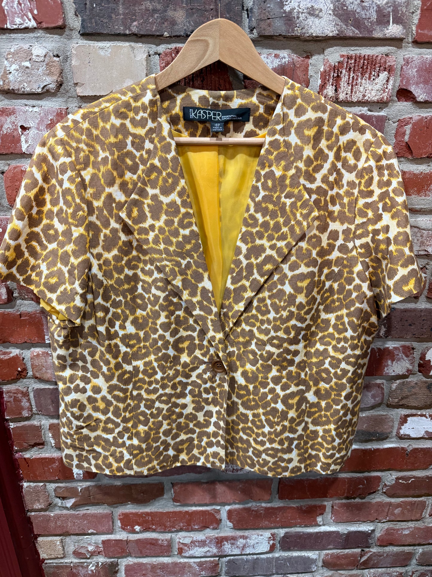 Kasper Giraffe Cropped Blazer