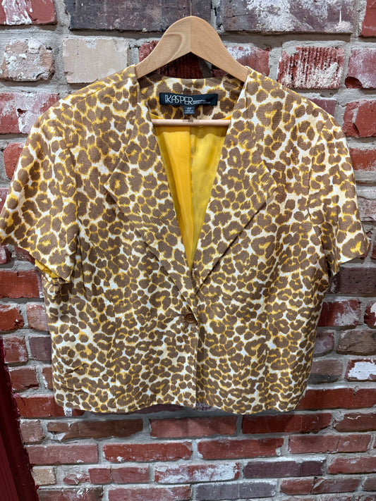 Kasper Giraffe Cropped Blazer