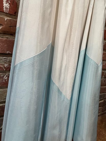 Candi Jones Blue/White Strapless Dress