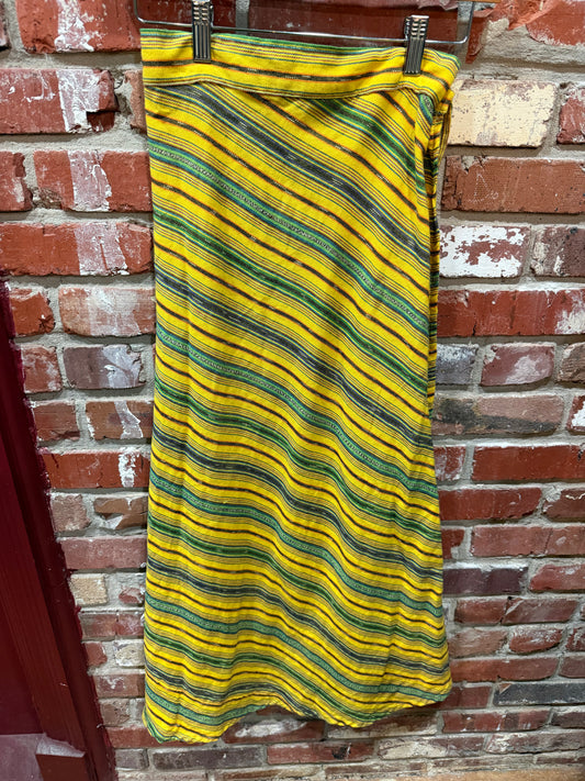 Boho Yellow/Green Wrap Skirt