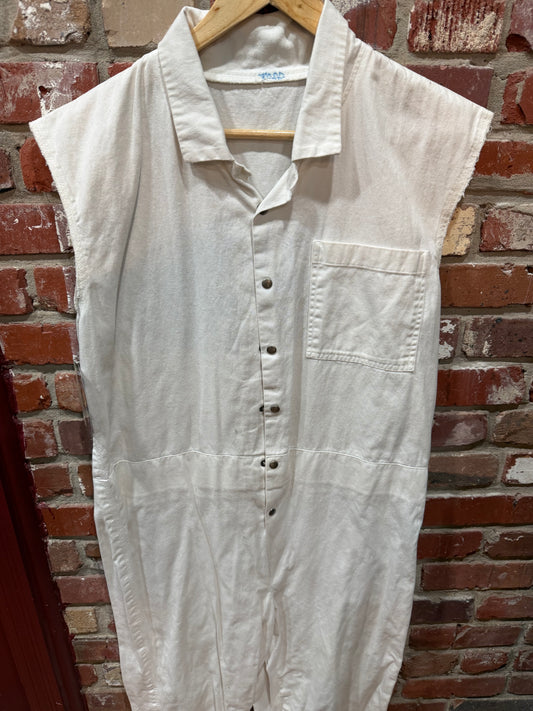 Sleeveless White Jumpsuit