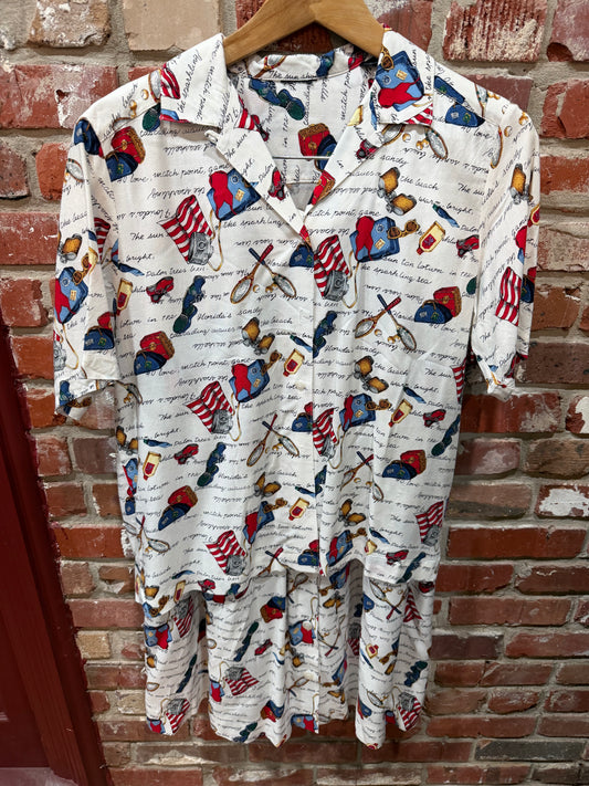 Tennis Inspired Shirt/Skirt Set