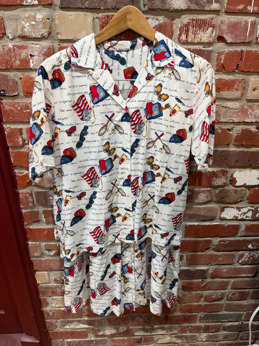 Tennis Inspired Shirt/Skirt Set