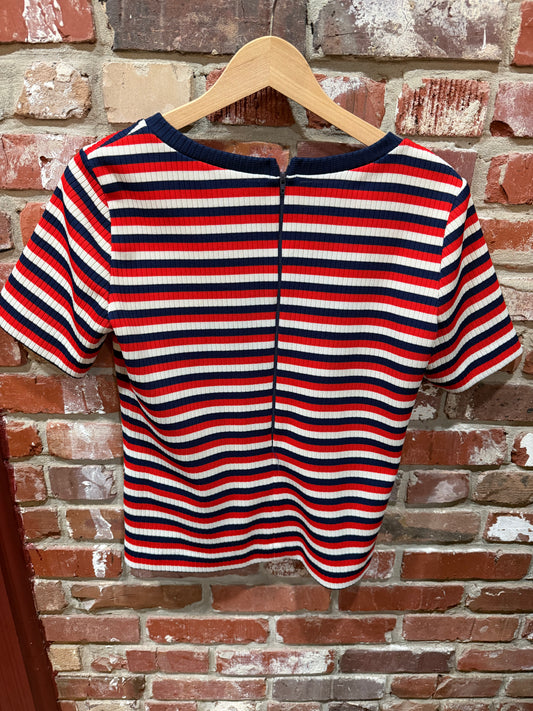 Americana Ribbed Knit Top