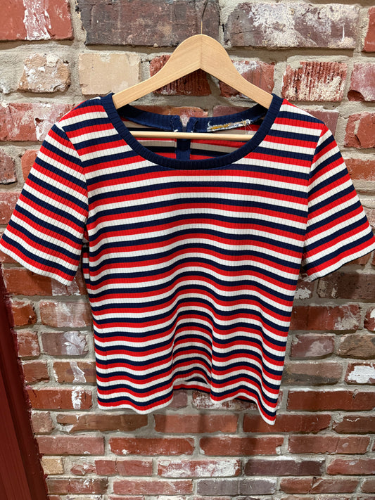 Americana Ribbed Knit Top