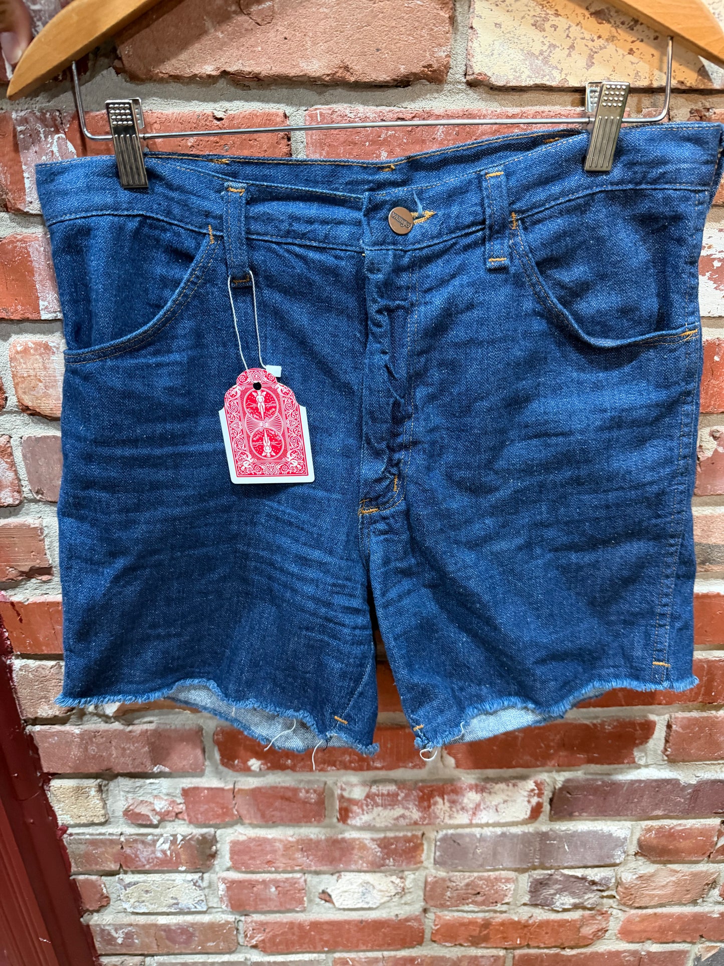 Wrangler Dark Wash Denim Shorts