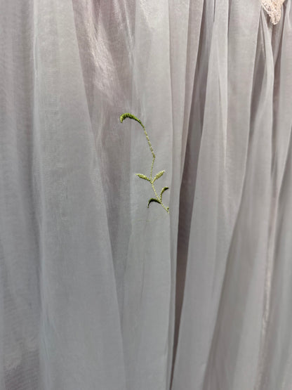 Embroidered Stem Peignoir