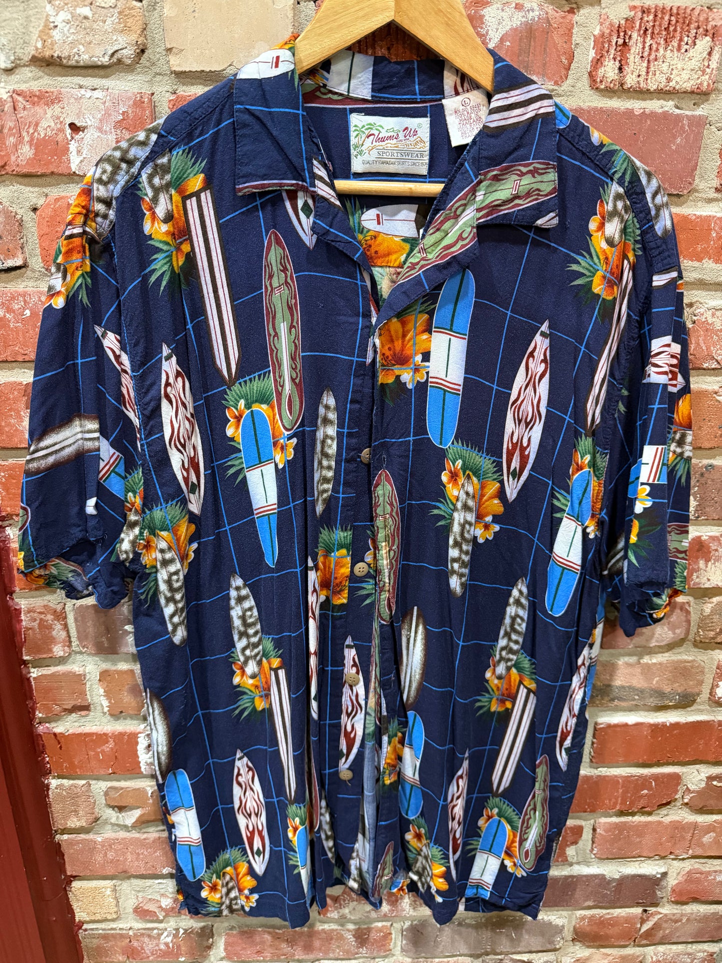 Thumbs Up Sportswear Surfboard Hawaiian Shirt