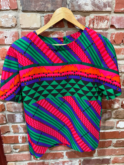 Breckenridge 80s Geometric Blouse