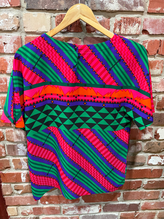 Breckenridge 80s Geometric Blouse