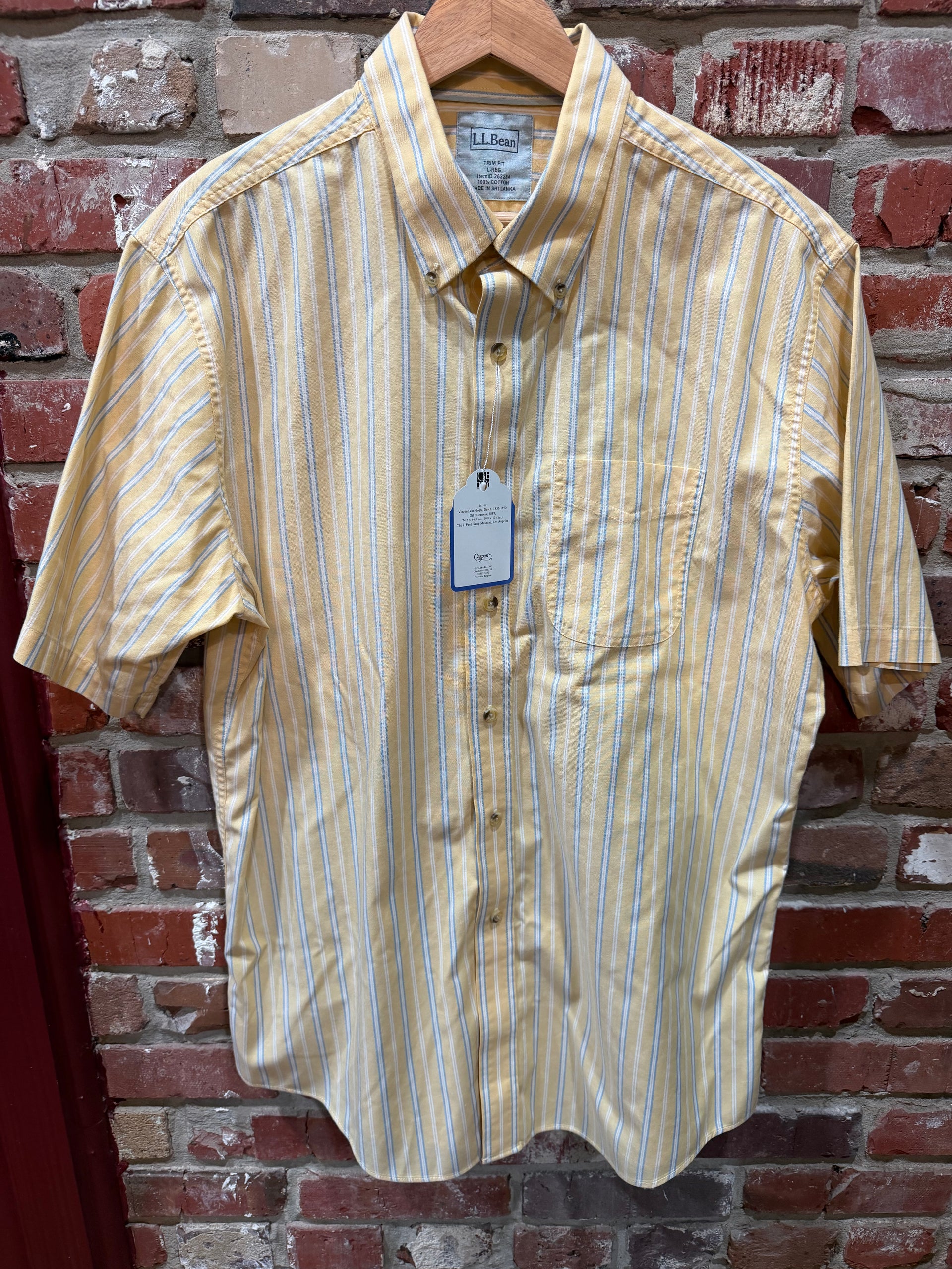 LL Bean Yellow-Blue Striped Shirt – Green Butterfly Atelier
