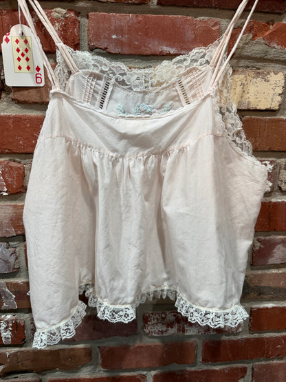 Barbizon Pink Embroidered Camisole