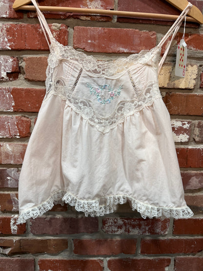 Barbizon Pink Embroidered Camisole