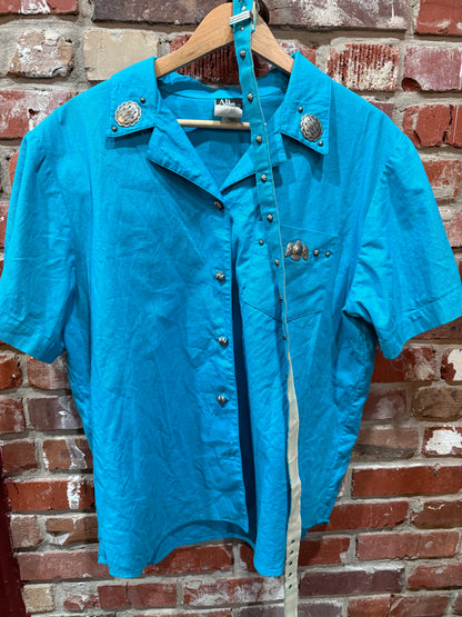 Ali Miles Turquoise Concho Shirt w/ Belt