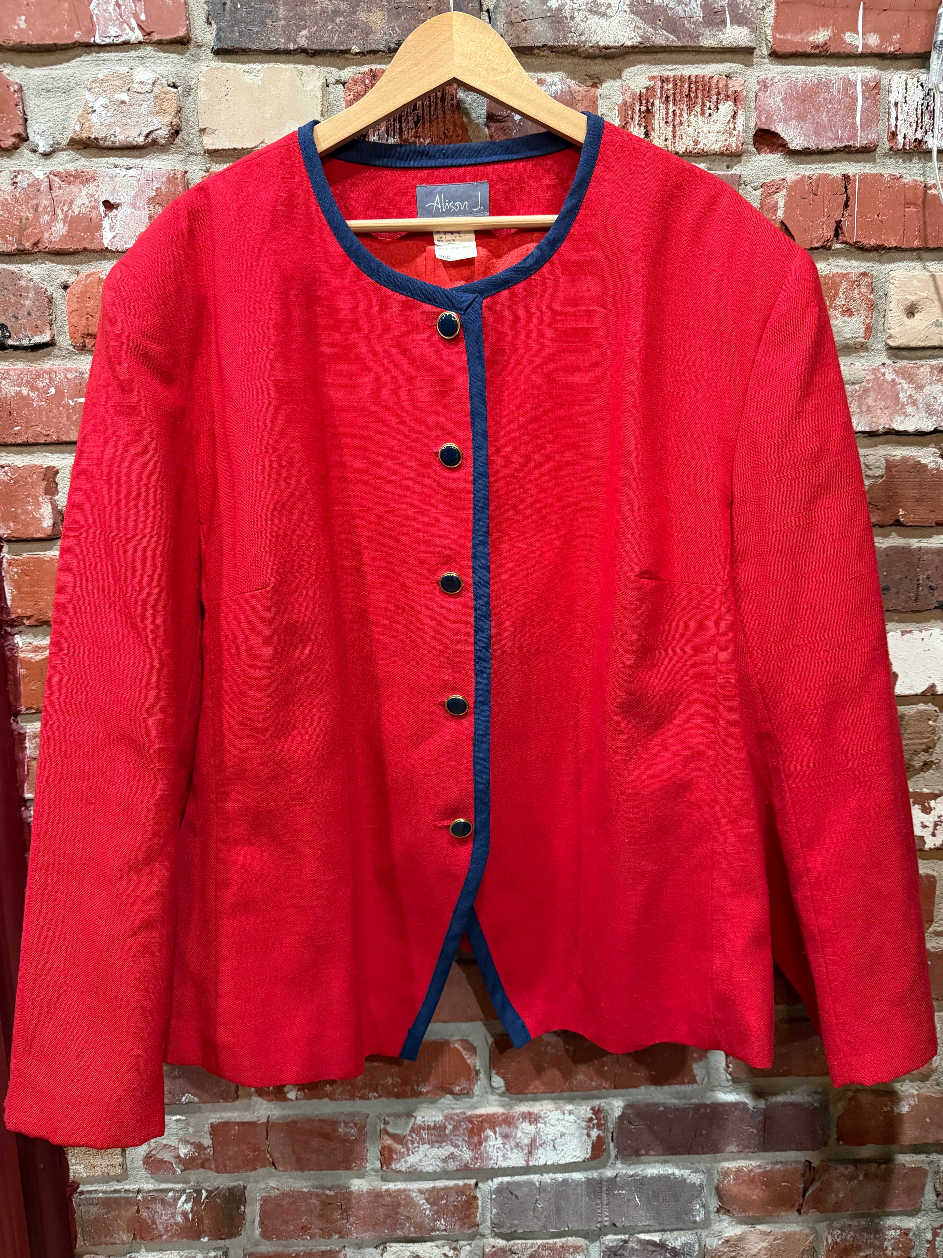 Alison J Navy Trim Jacket